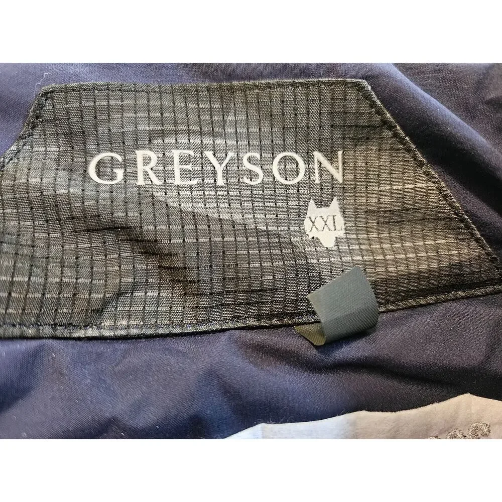 Greyson Men's XXL Navy Quilted Golf Vest Full Zip Insulated McKinnie Green 2022